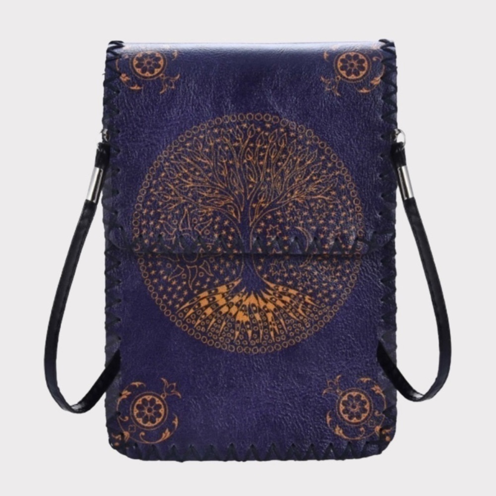 Boho Vagabond Fatima Palm Faux Leather Crossbody Bag